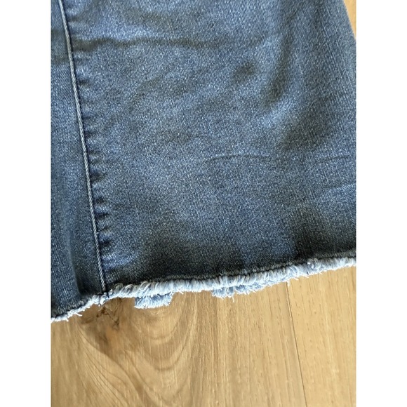 Democracy Jeans Womens 6 Blue Ab Technology Stretch Denim Straight Leg Raw Hem - Picture 8 of 9